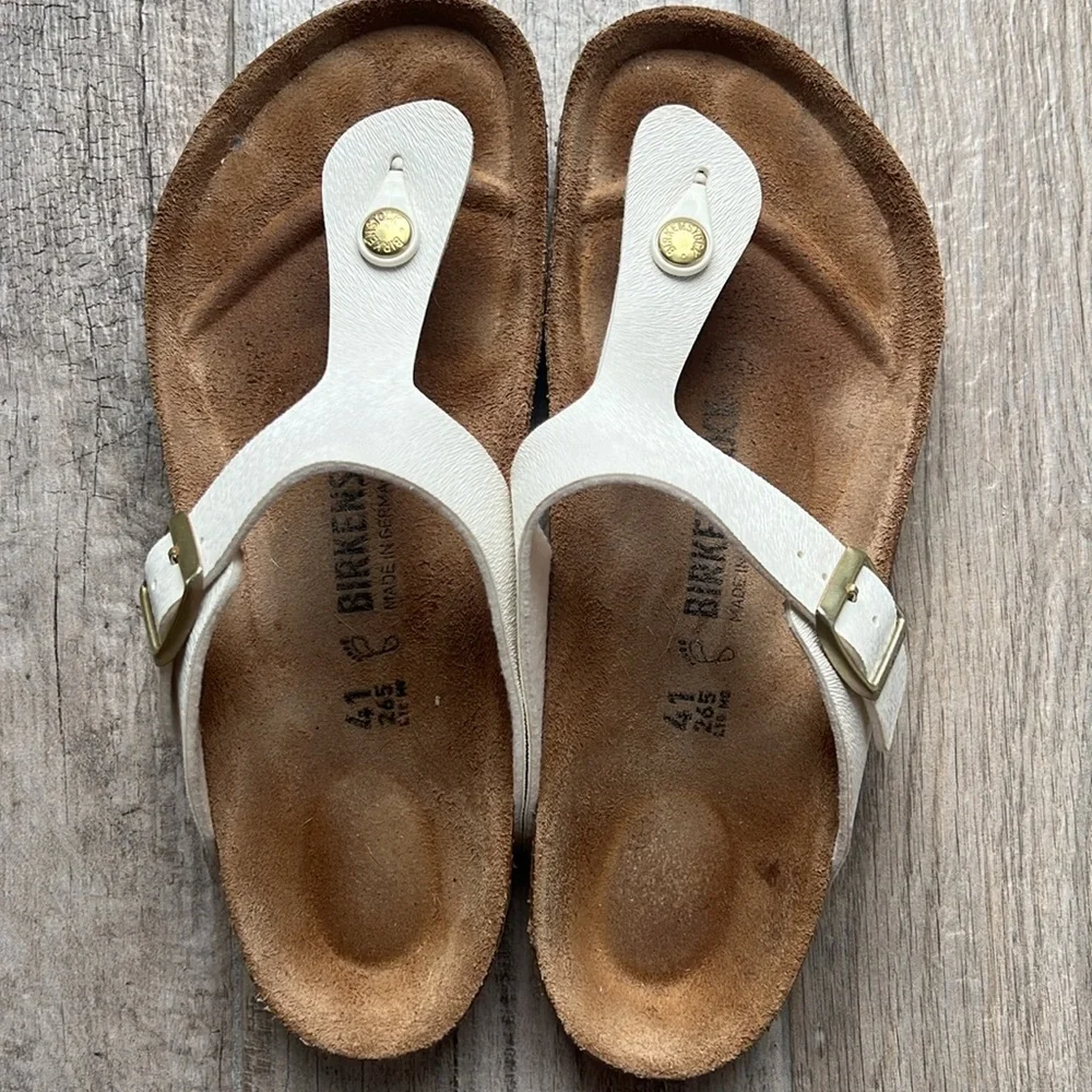 Birkenstock Gizeh Sandal Size 41 White - Picture 8 of 10